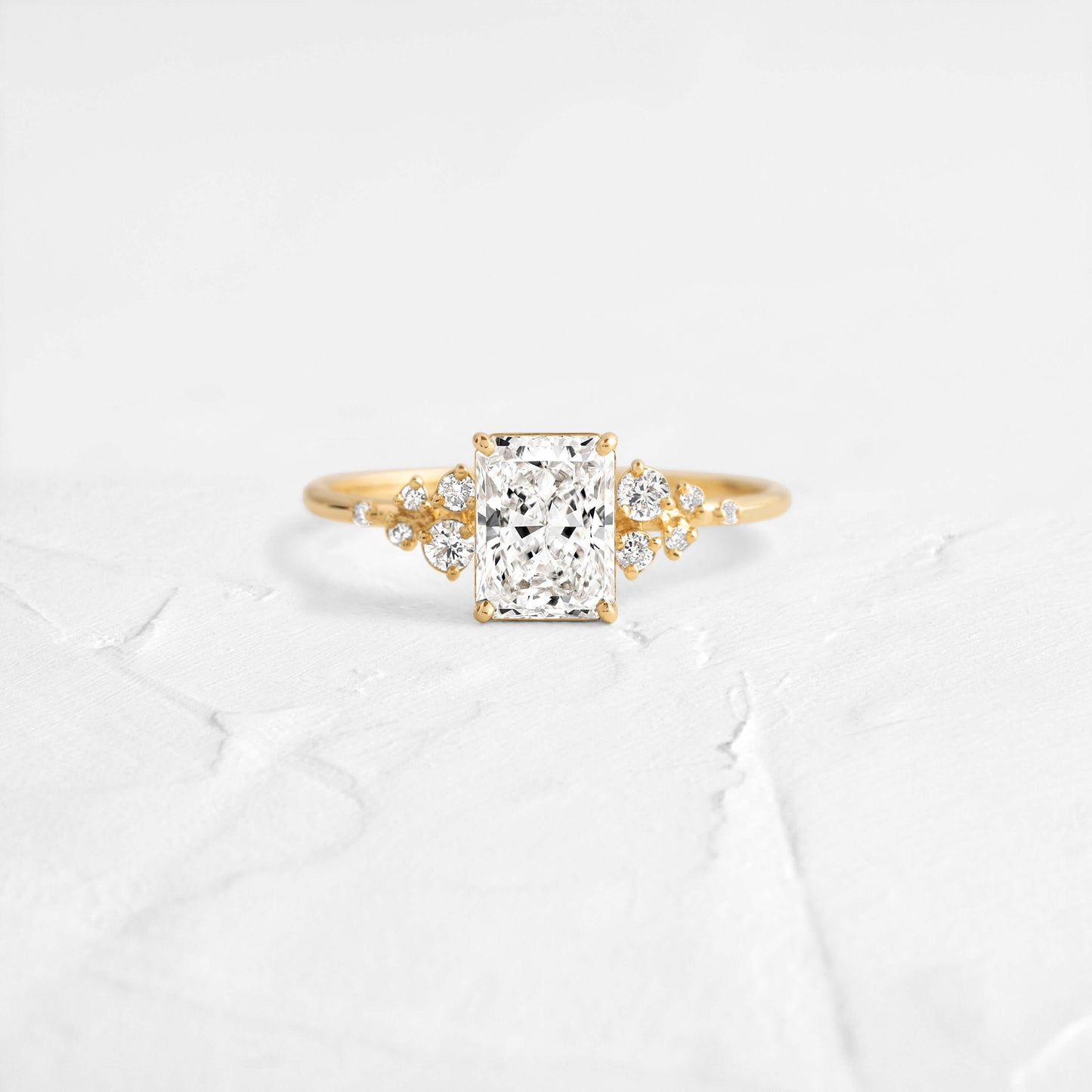Cluster-Radiant Lab Grown Diamond Engagement Ring