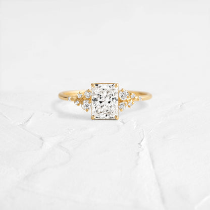 Cluster-Radiant Lab Grown Diamond Engagement Ring