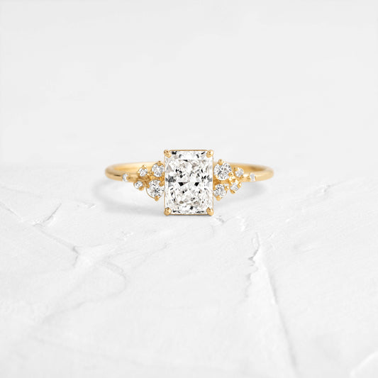 Cluster-Radiant Lab Grown Diamond Engagement Ring