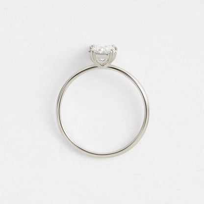 Solitaire Triple Prong-Radiant Lab Grown Diamond Engagement Ring
