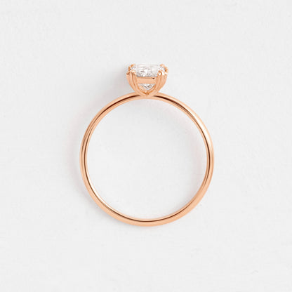 Solitaire Triple Prong-Radiant Lab Grown Diamond Engagement Ring