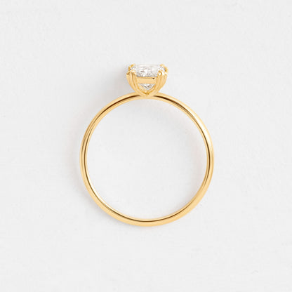 Solitaire Triple Prong-Radiant Lab Grown Diamond Engagement Ring