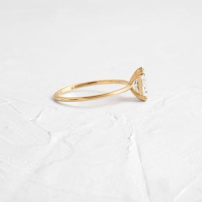Solitaire Triple Prong-Radiant Lab Grown Diamond Engagement Ring