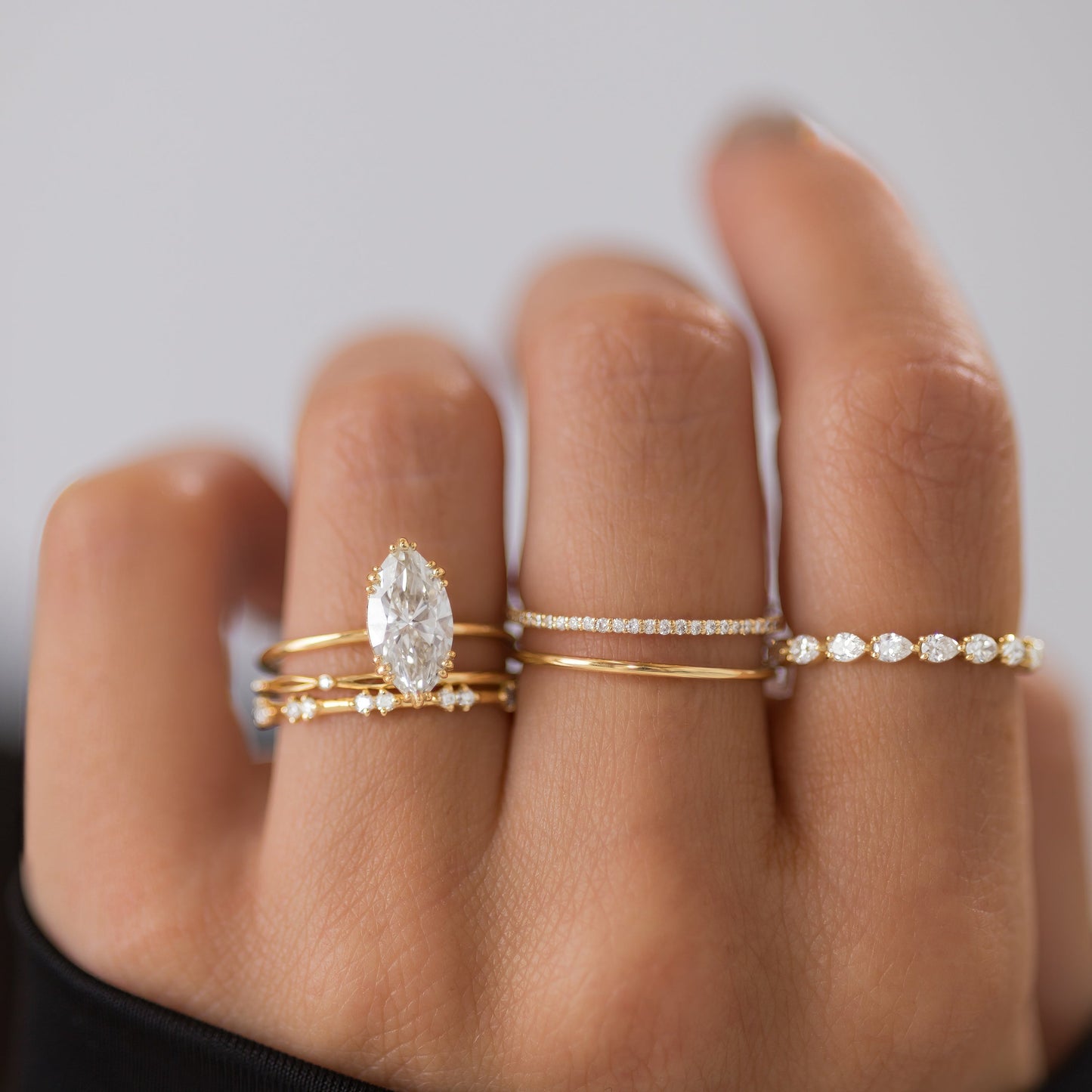 Solitaire Triple Prong-Marquise Lab Grown Diamond Engagement Ring