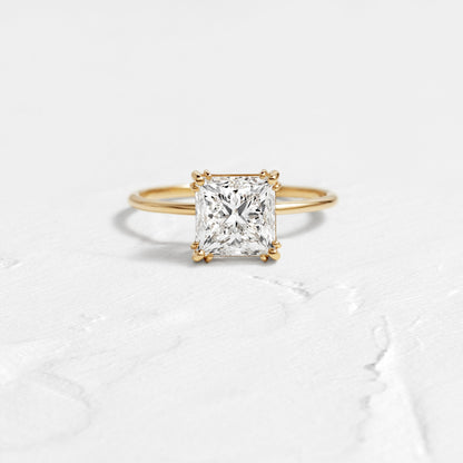 Solitaire Triple Prong-Radiant Lab Grown Diamond Engagement Ring