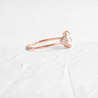 Cluster-Rose Cut Lab Grown Diamond Engagement Ring
