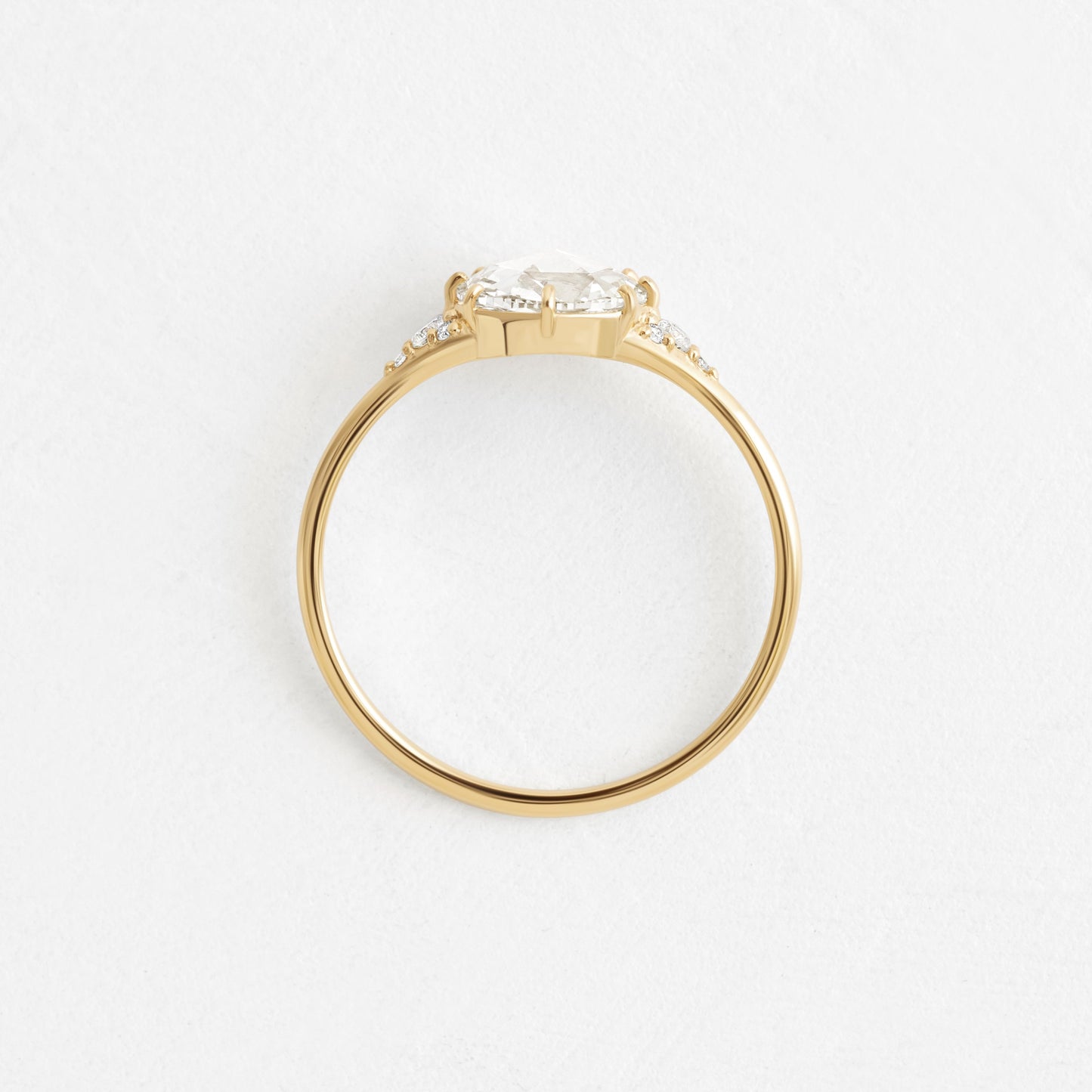 Cluster-Rose Cut Lab Grown Diamond Engagement Ring