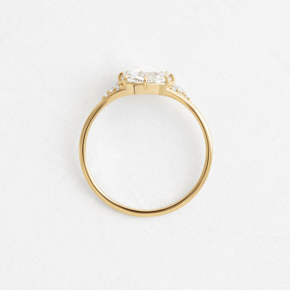 Cluster-Rose Cut Lab Grown Diamond Engagement Ring