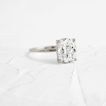 Solitaire-Elongated Cushion Lab Grown Diamond Engagement Ring