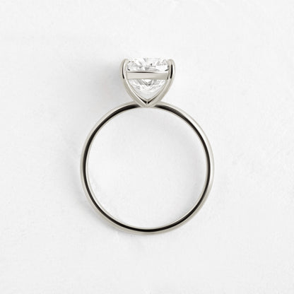 Solitaire-Elongated Cushion Lab Grown Diamond Engagement Ring