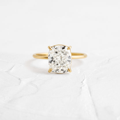 Solitaire-Elongated Cushion Lab Grown Diamond Engagement Ring