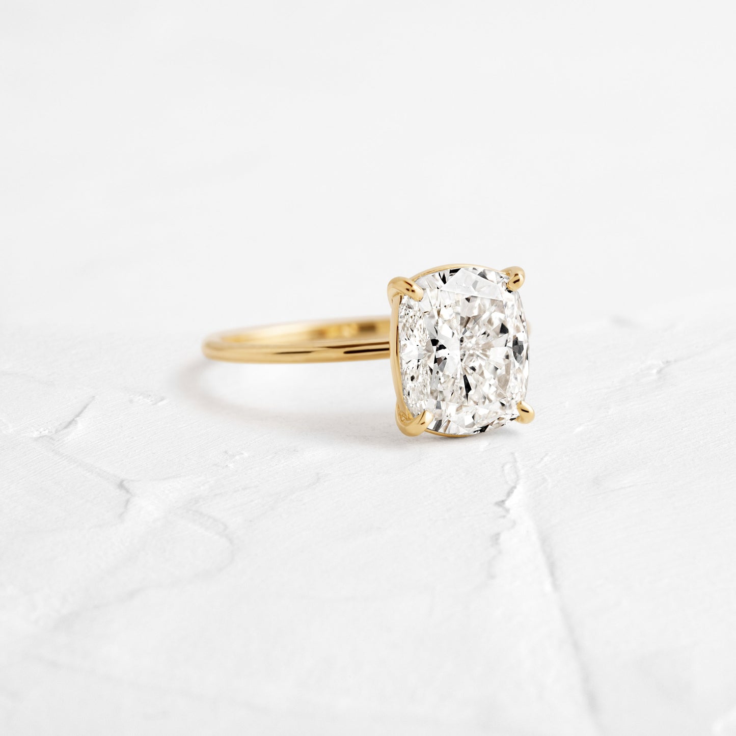 Solitaire-Elongated Cushion Lab Grown Diamond Engagement Ring