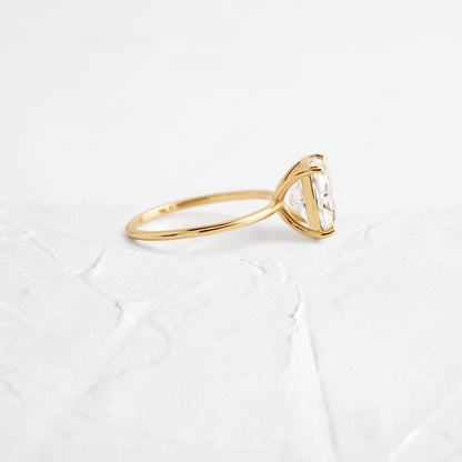 Solitaire-Elongated Cushion Lab Grown Diamond Engagement Ring