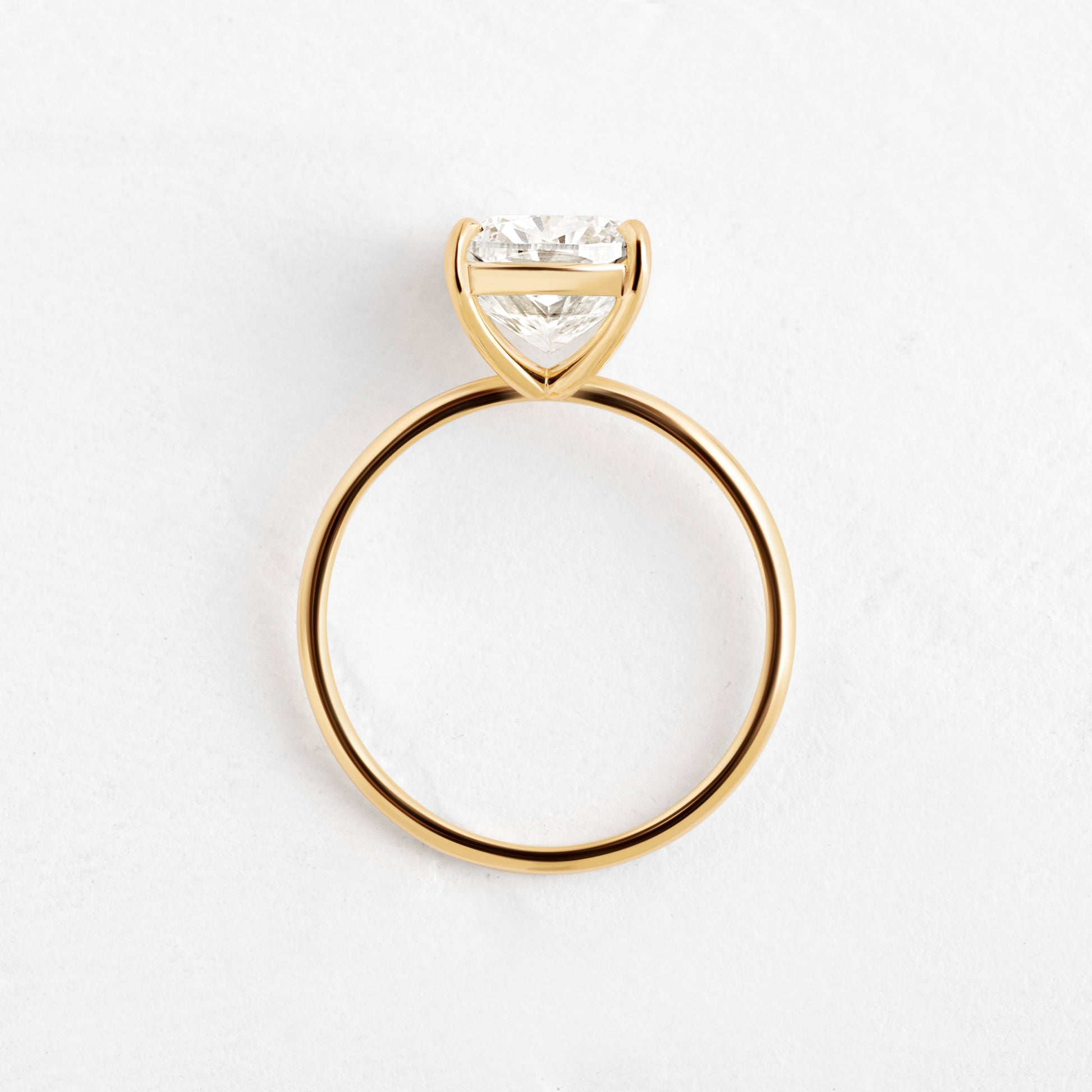 Solitaire-Elongated Cushion Lab Grown Diamond Engagement Ring