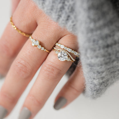 Cluster-Round Lab Grown Diamond Engagement Ring