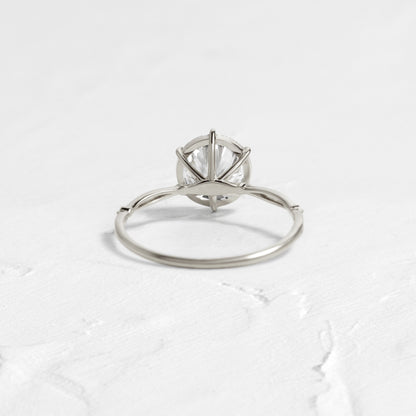 Criss Cross & Dainty Pave-Round Lab Grown Diamond Engagement Ring