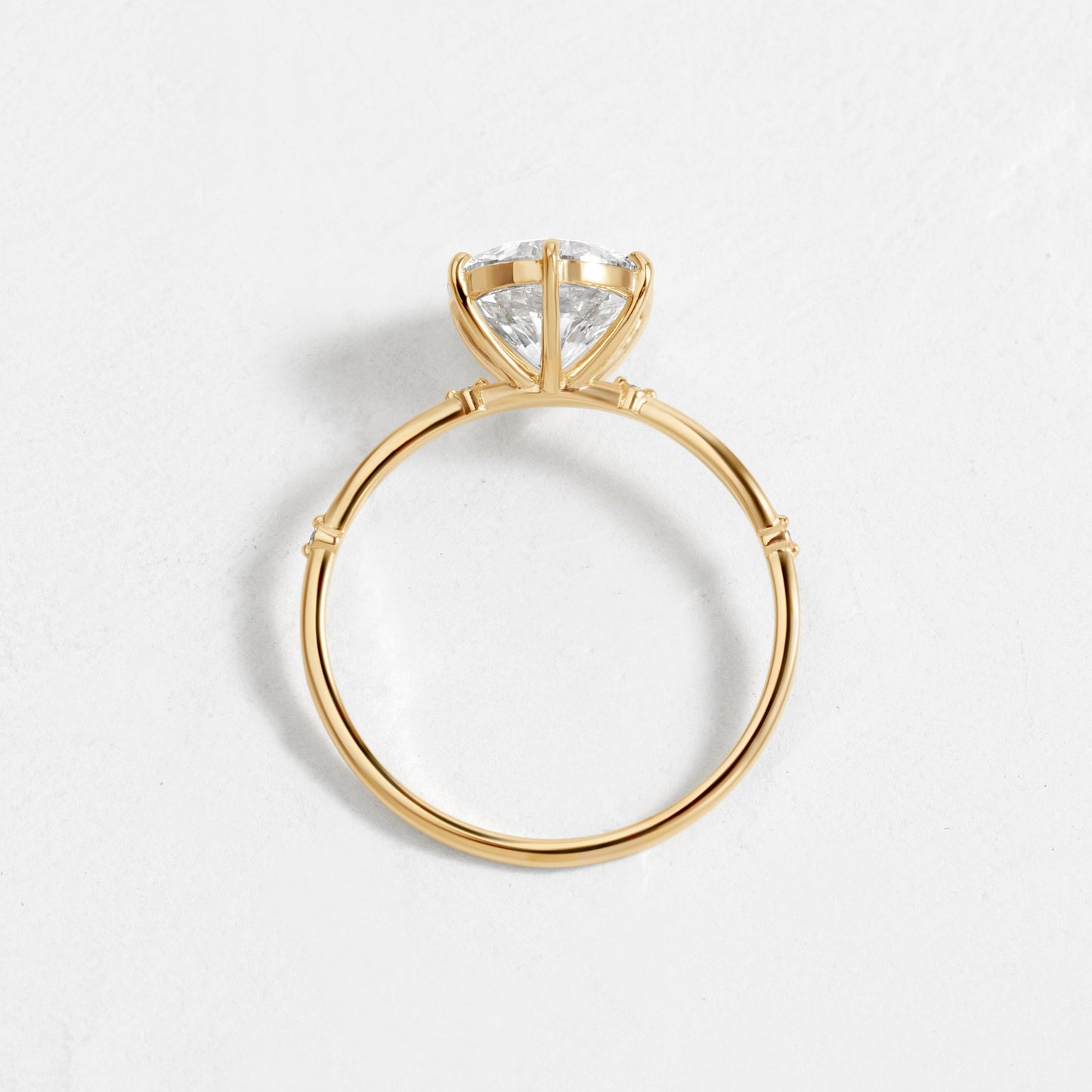 Criss Cross & Dainty Pave-Round Lab Grown Diamond Engagement Ring