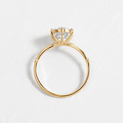 Criss Cross & Dainty Pave-Round Lab Grown Diamond Engagement Ring