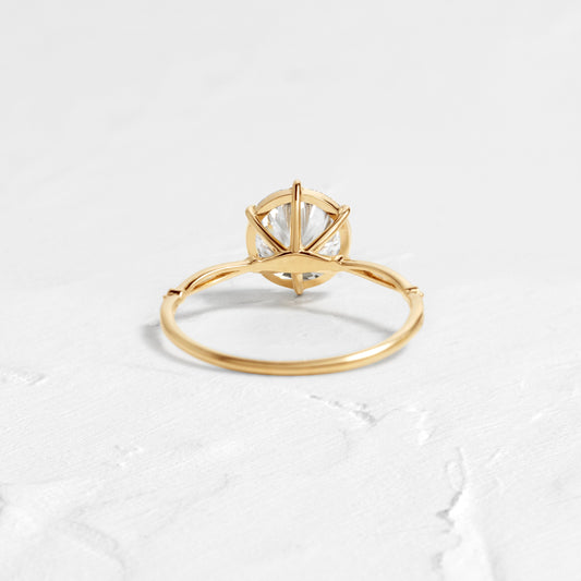 Criss Cross & Dainty Pave-Round Lab Grown Diamond Engagement Ring