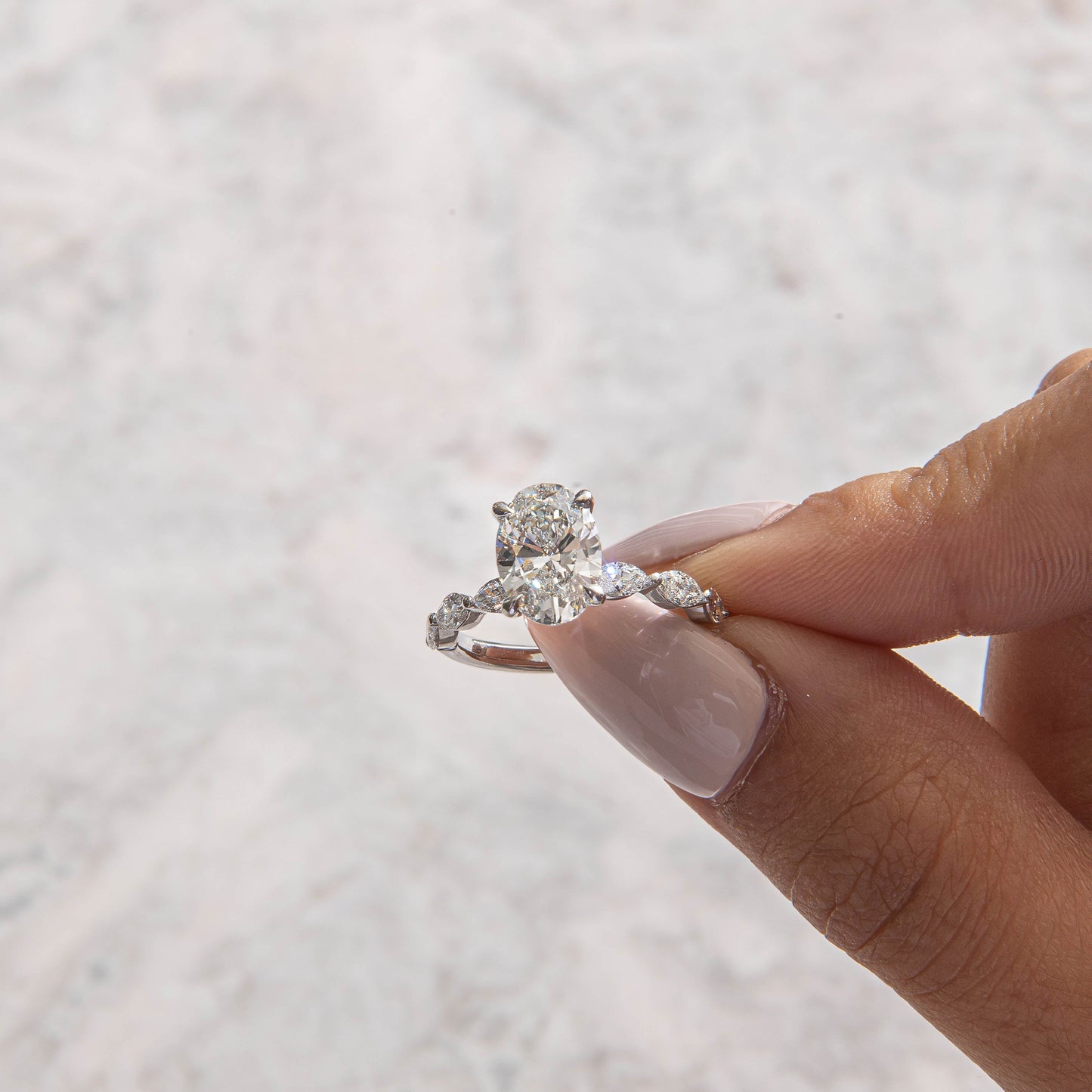 Solitaire-Oval Lab Grown Diamond Engagement Ring