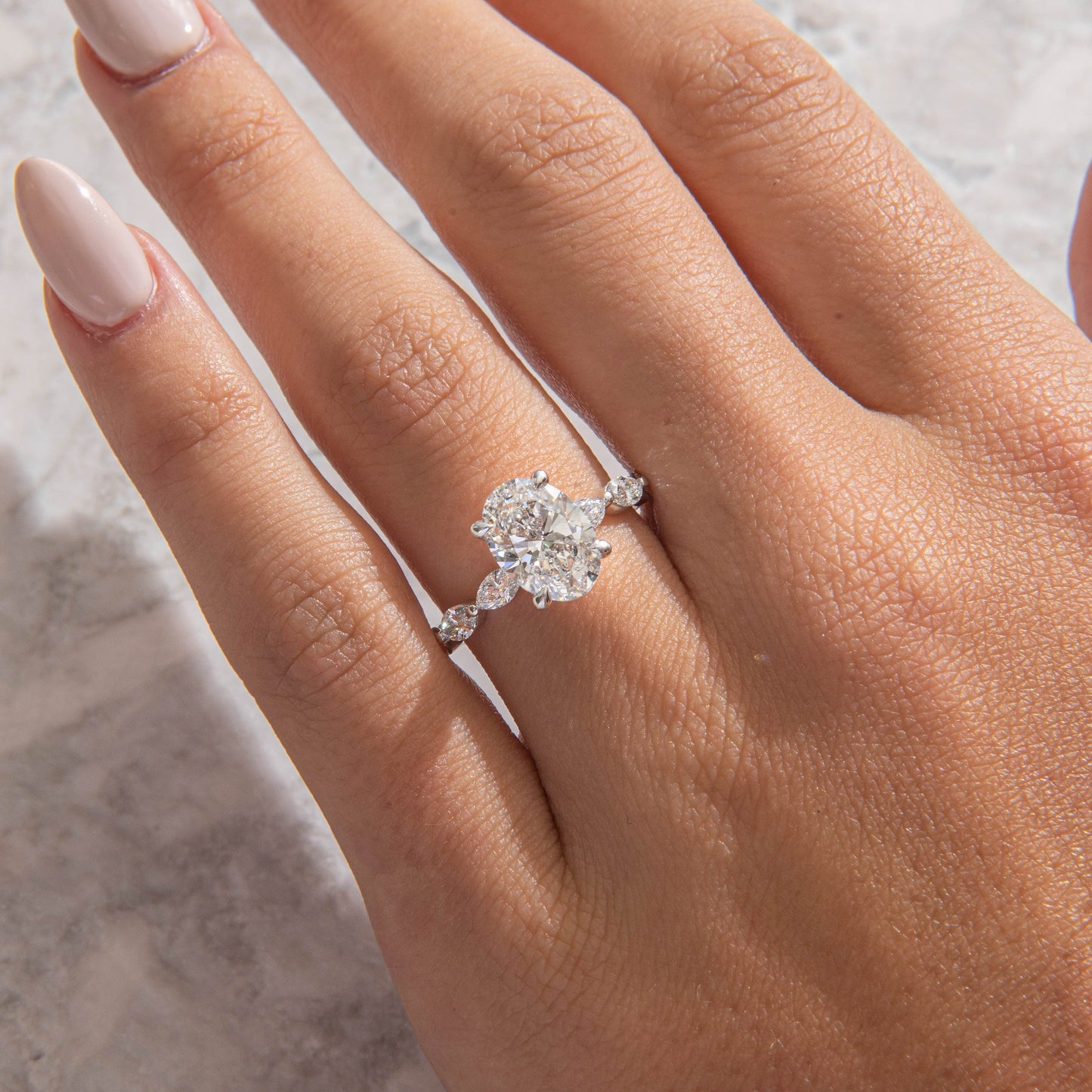 Solitaire-Oval Lab Grown Diamond Engagement Ring