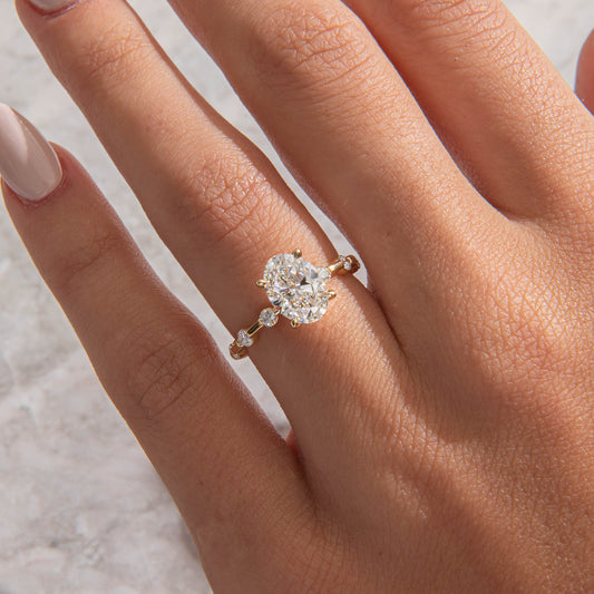 Solitaire-Oval Lab Grown Diamond Engagement Ring