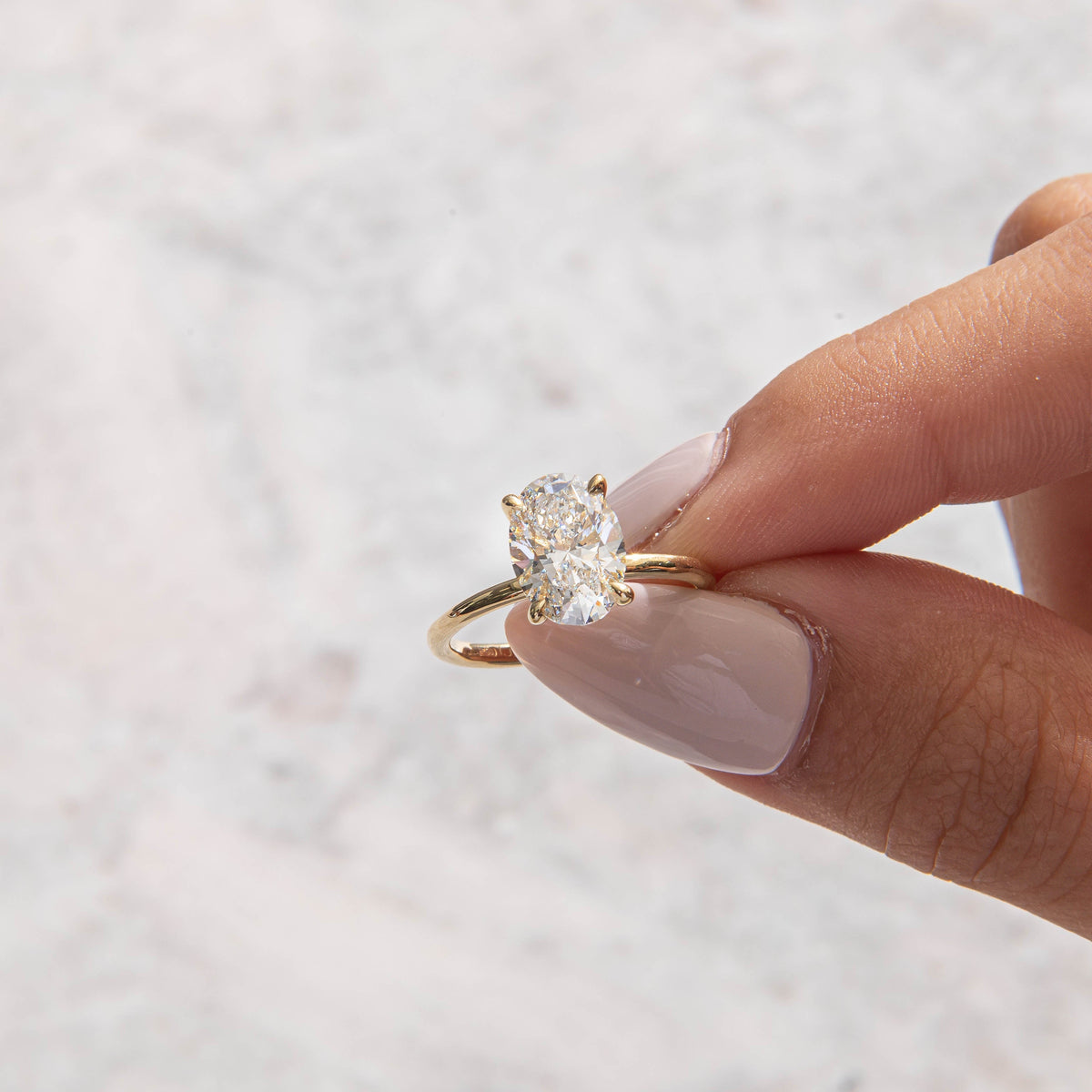 Solitaire-Oval Lab Grown Diamond Engagement Ring