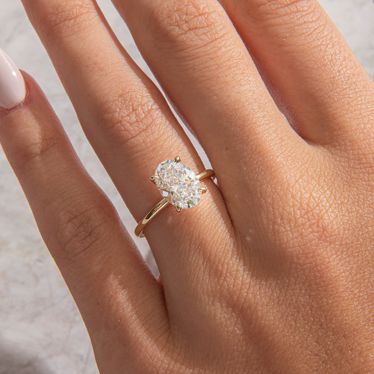 Solitaire-Oval Lab Grown Diamond Engagement Ring