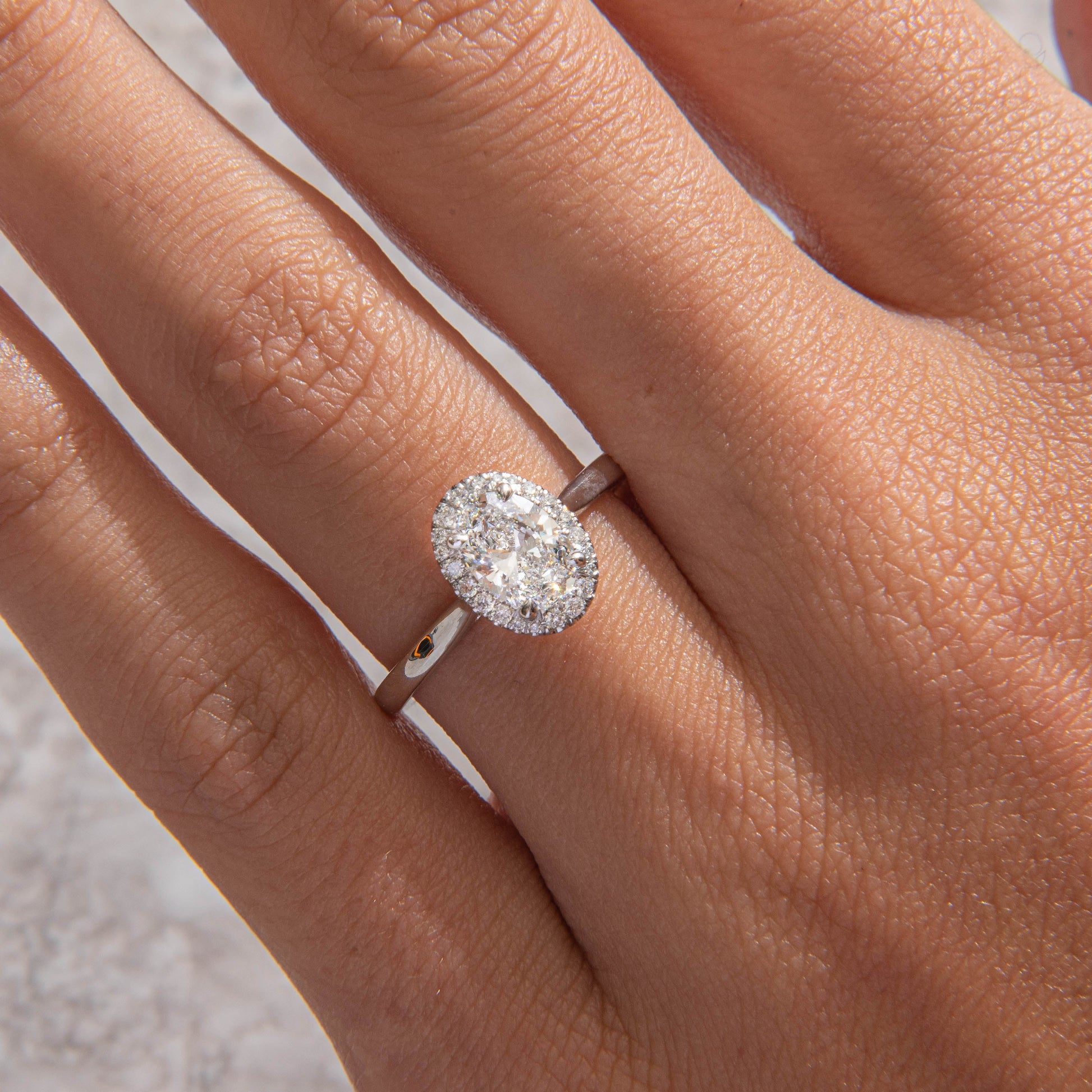 Solitaire-Oval Lab Grown Diamond Engagement Ring