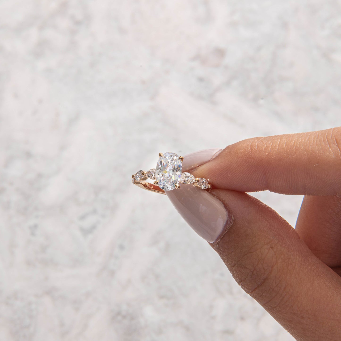 Solitaire-Oval Lab Grown Diamond Engagement Ring
