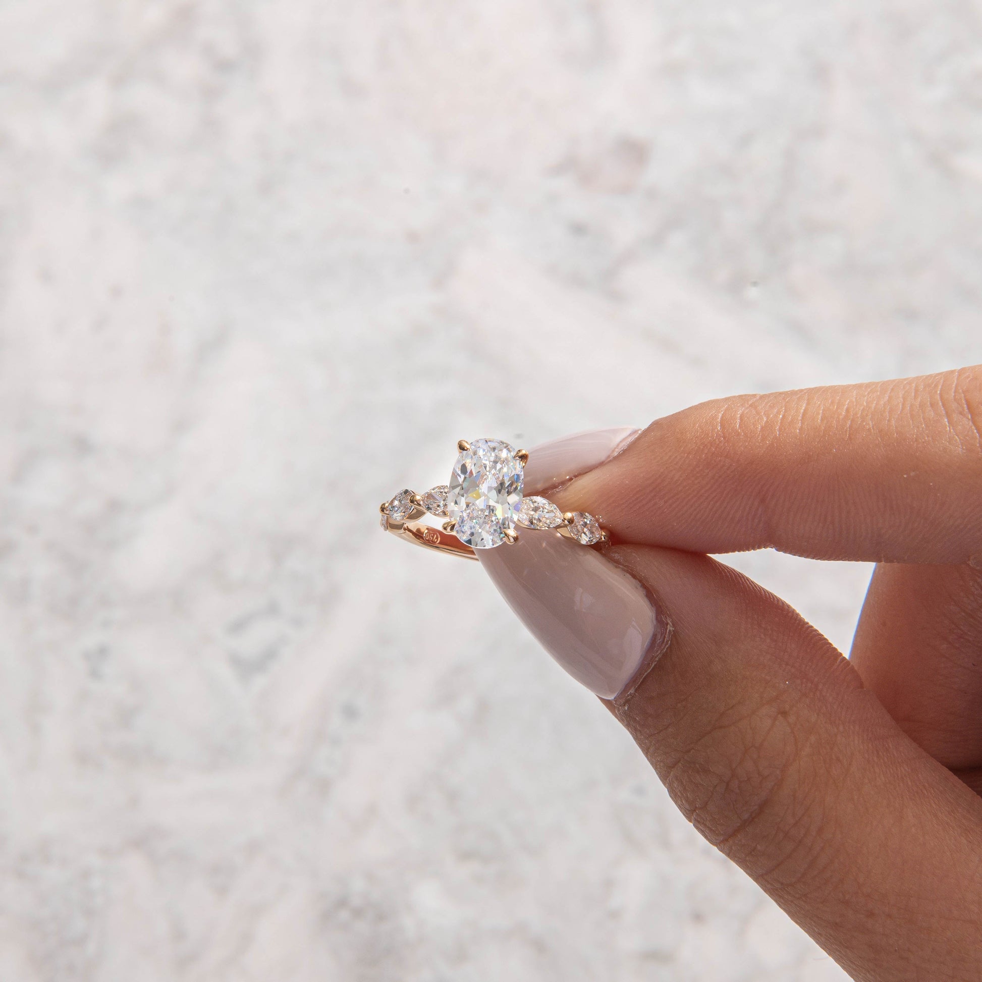 Solitaire-Oval Lab Grown Diamond Engagement Ring