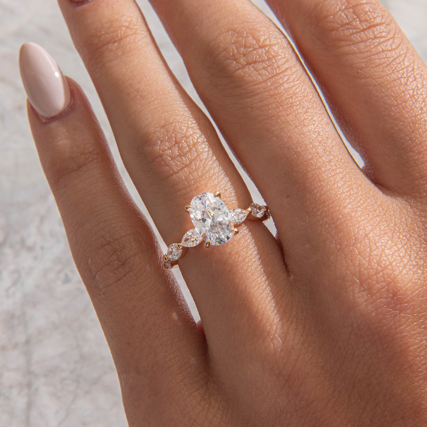 Solitaire-Oval Lab Grown Diamond Engagement Ring