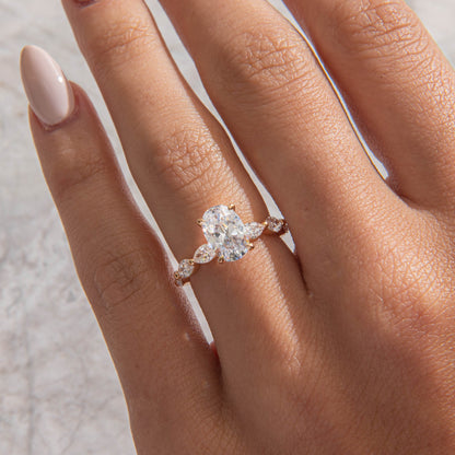 Solitaire-Oval Lab Grown Diamond Engagement Ring