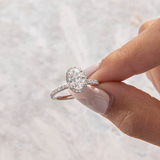 Solitaire-Oval Lab Grown Diamond Engagement Ring