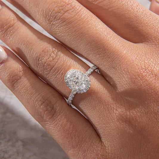 Solitaire-Oval Lab Grown Diamond Engagement Ring