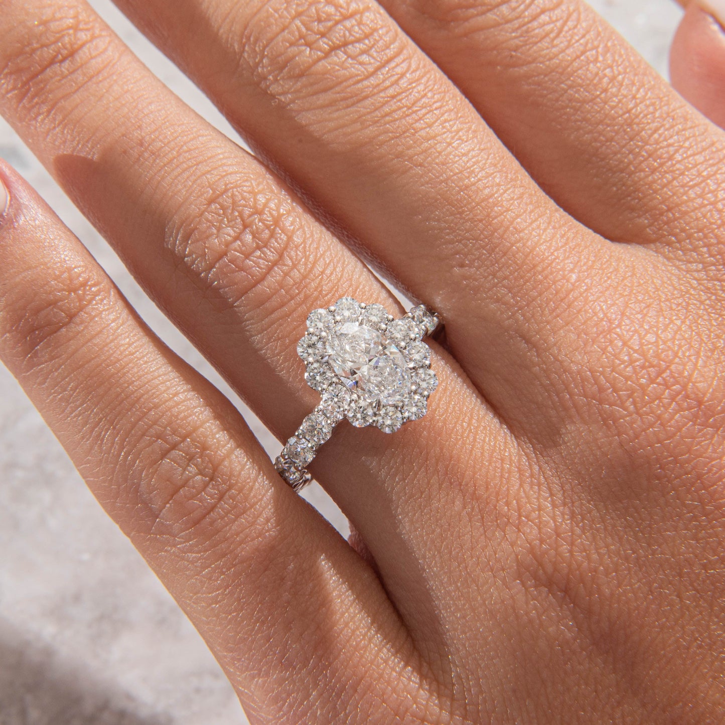 Solitaire-Oval Lab Grown Diamond Engagement Ring