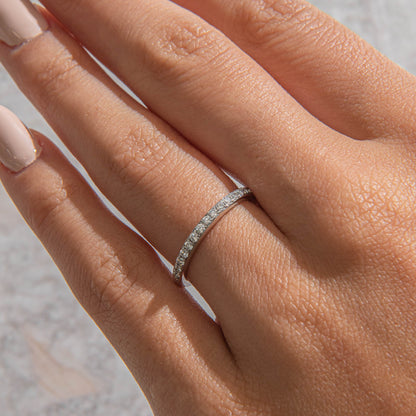 Eternity-0.8 CT Round Lab Grown Diamond Wedding Band
