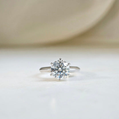 Solitaire-2.55 CT Round Lab Grown Diamond Engagement Ring