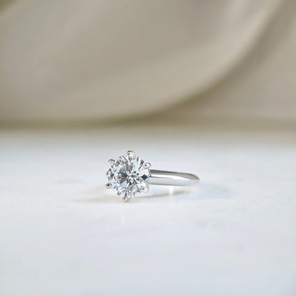 Solitaire-2.55 CT Round Lab Grown Diamond Engagement Ring
