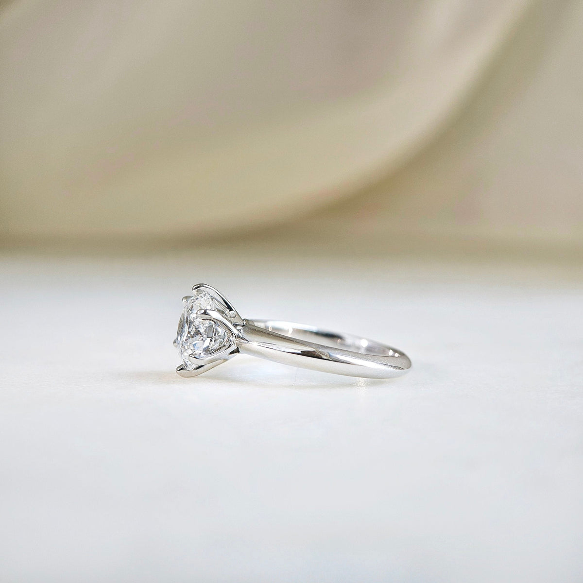 Solitaire-2.55 CT Round Lab Grown Diamond Engagement Ring