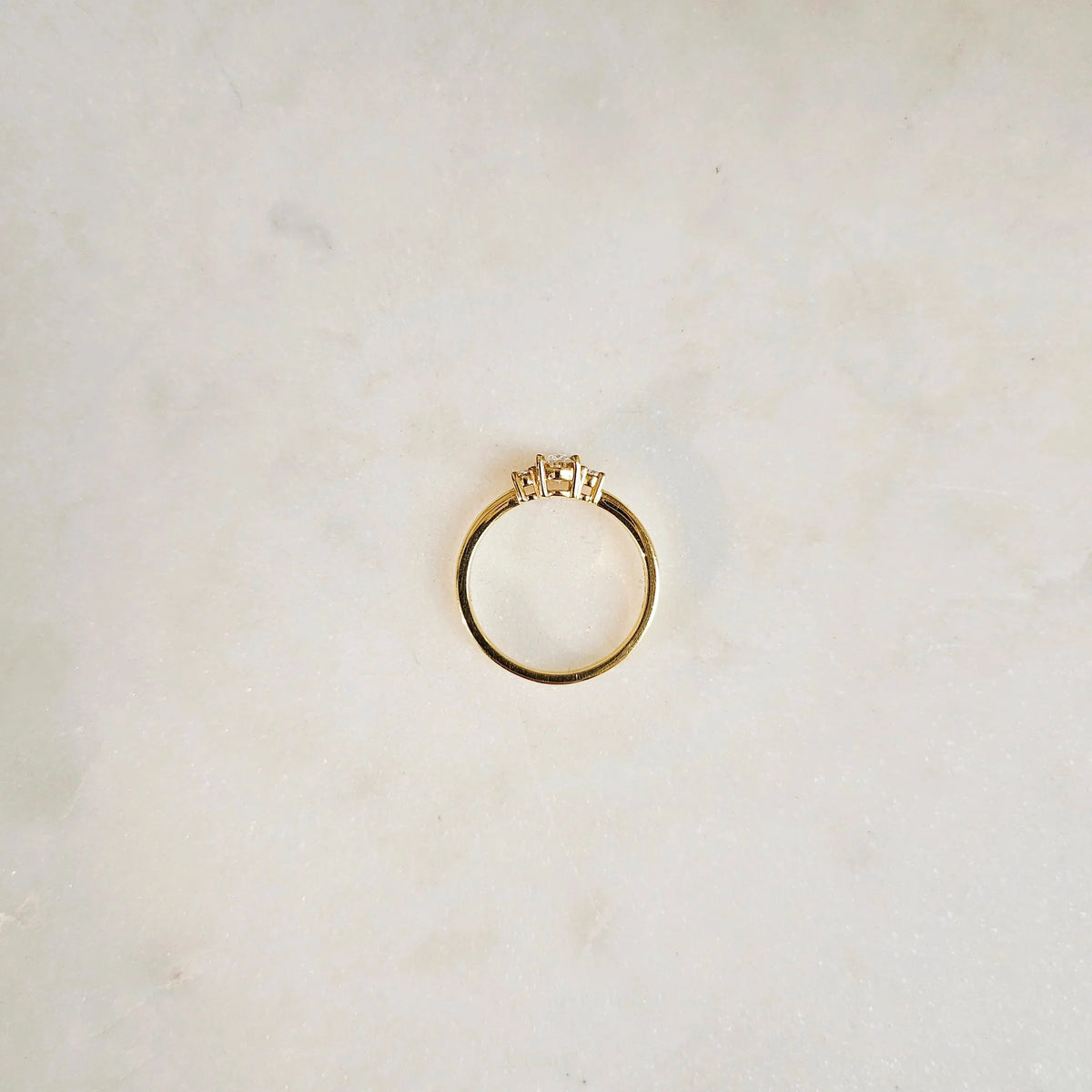 Three Stone-0.55 CT Oval Lab Grown Diamond Engagement Ring