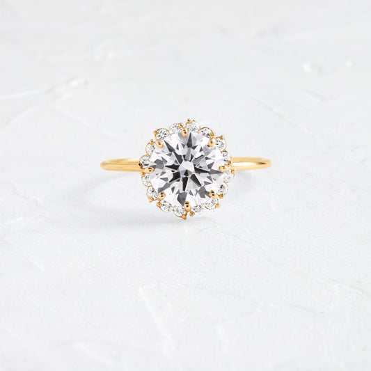 Halo-Round Lab Grown Diamond Engagement Ring