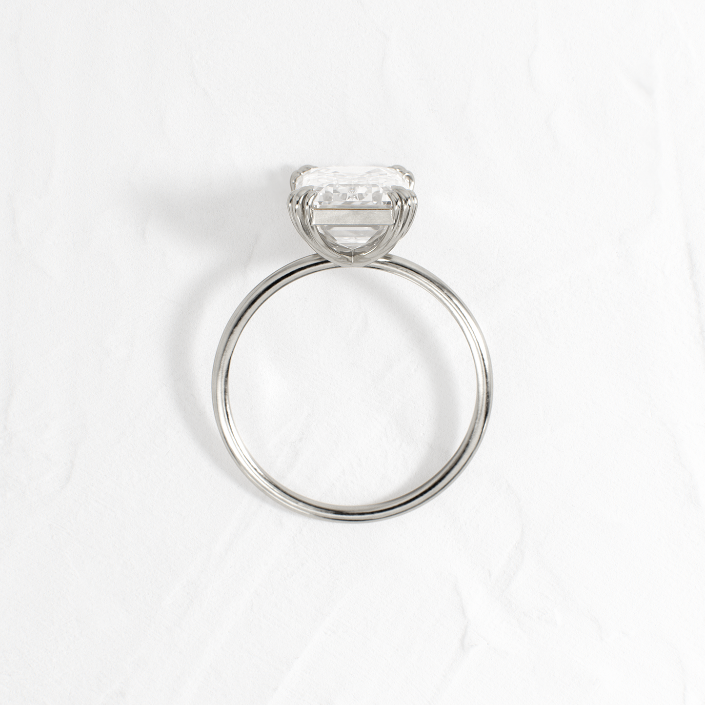 Solitaire Double Prong-Emerald Lab Grown Diamond Engagement Ring