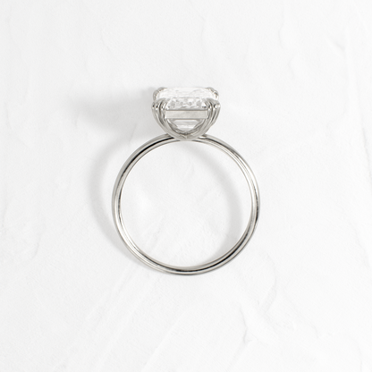 Solitaire Double Prong-Emerald Lab Grown Diamond Engagement Ring