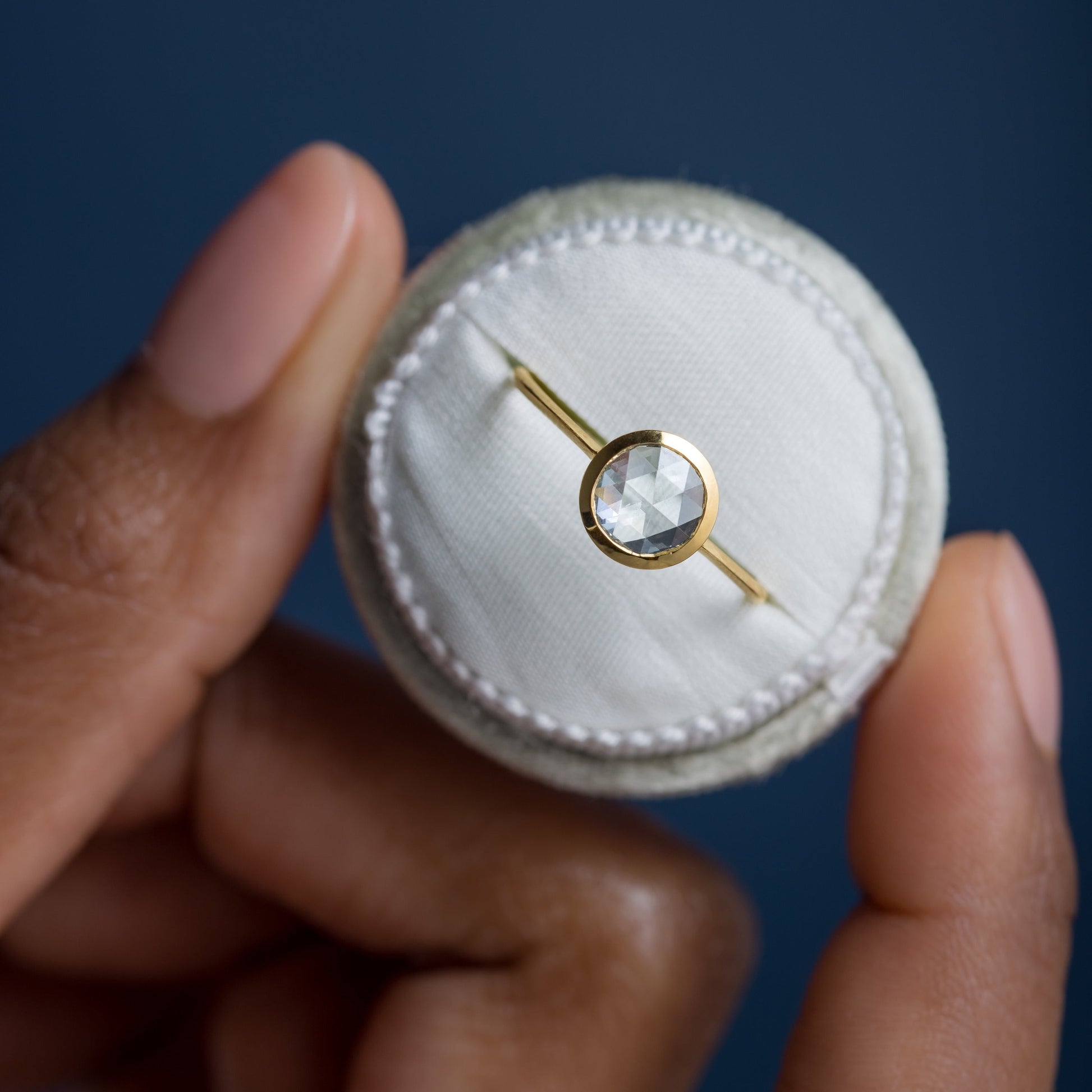 Bezel-Round Lab Grown Diamond Engagement Ring