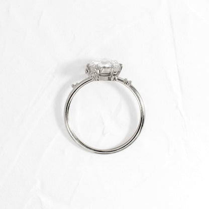 Cluster-Rose Cut Lab Grown Diamond Engagement Ring
