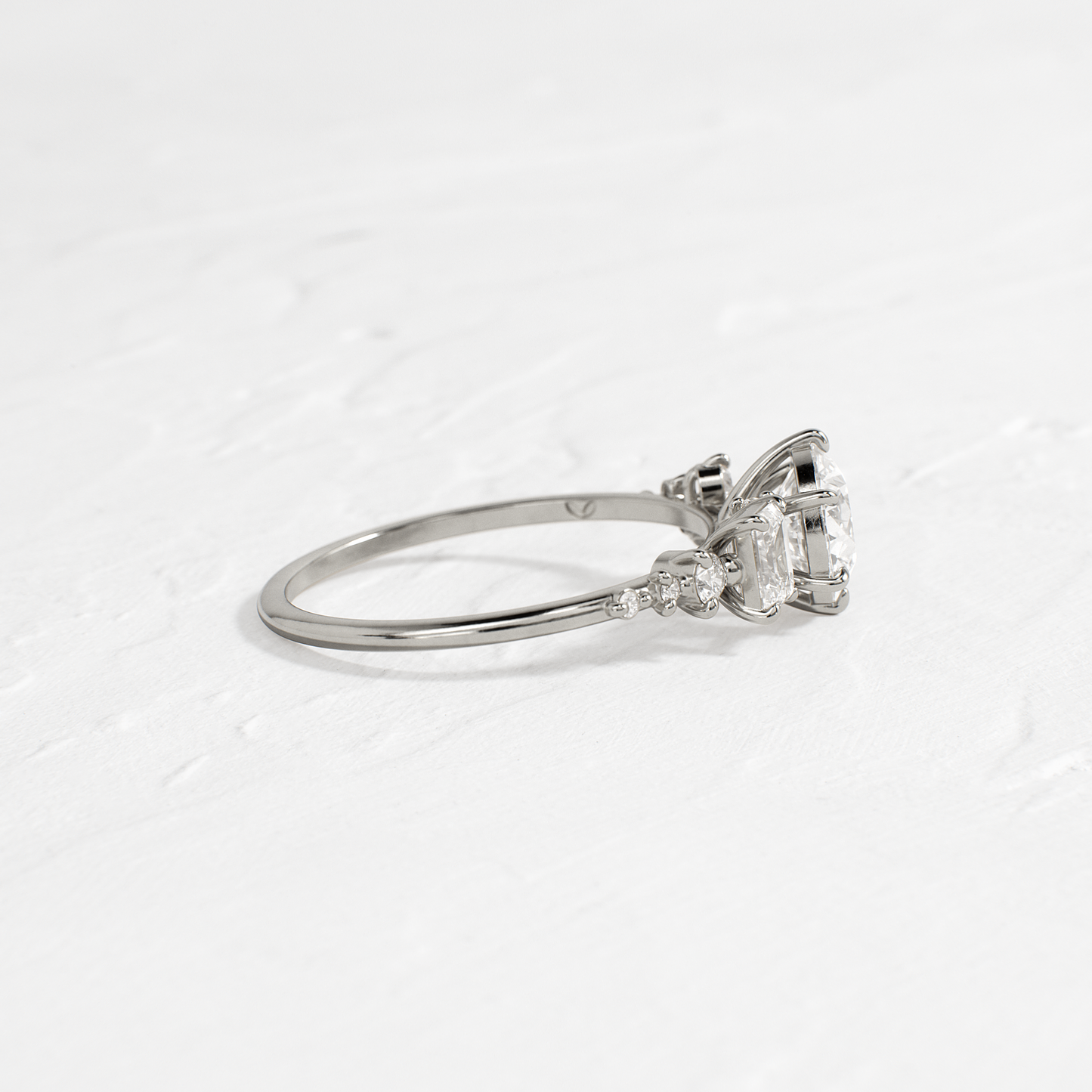 Cluster-Round Lab Grown Diamond Engagement Ring