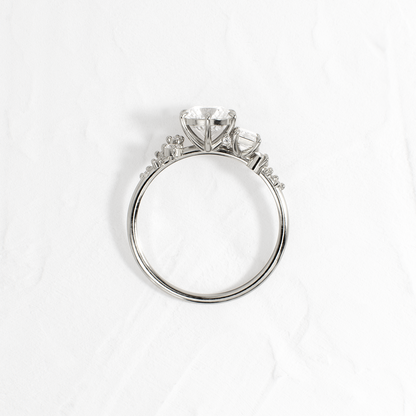 Cluster-Round Lab Grown Diamond Engagement Ring