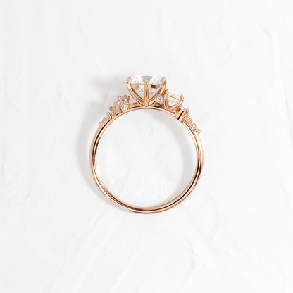 Cluster-Round Lab Grown Diamond Engagement Ring