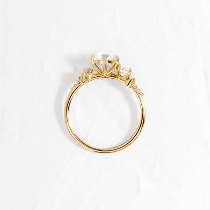 Cluster-Round Lab Grown Diamond Engagement Ring